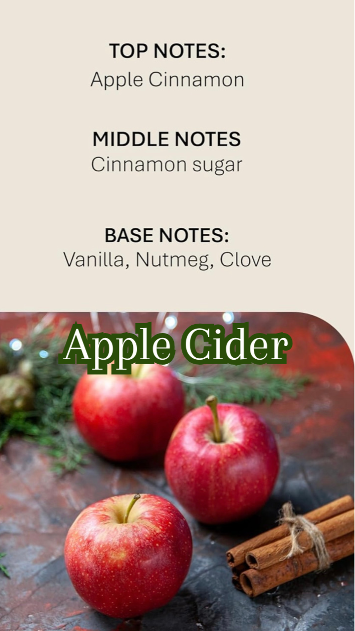 Apple Cider Pure Beeswax Candle