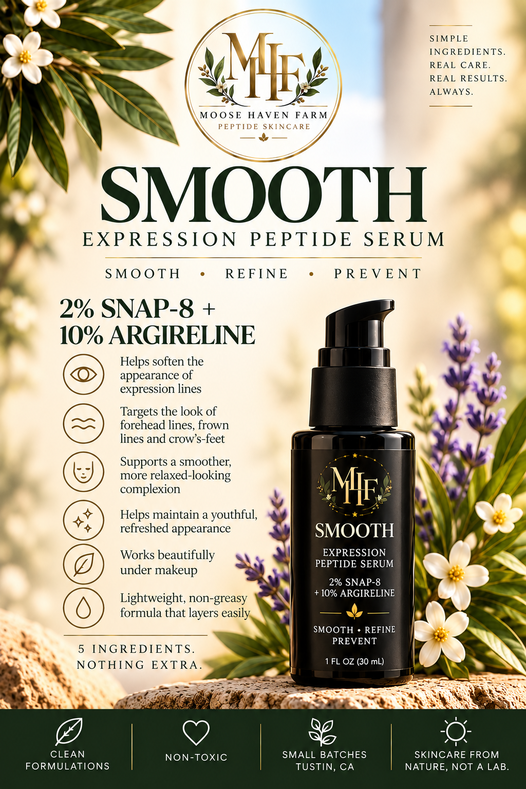 SMOOTH Expression Peptide Serum | 2% Snap-8 + 10% Argireline