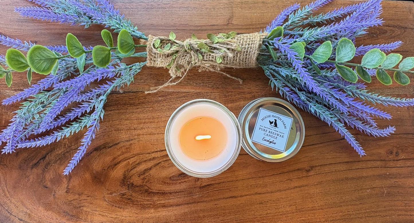 Pure Beeswax Candle: Lemon Verbena