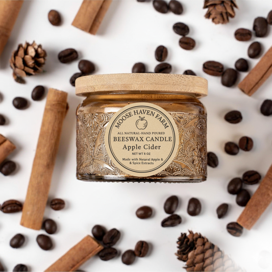 Apple Cider Pure Beeswax Candle