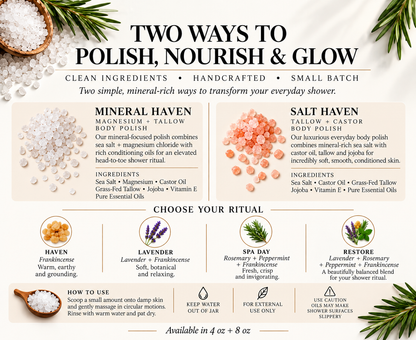 SALT HAVEN Tallow + Castor Cleansing Body Scrub