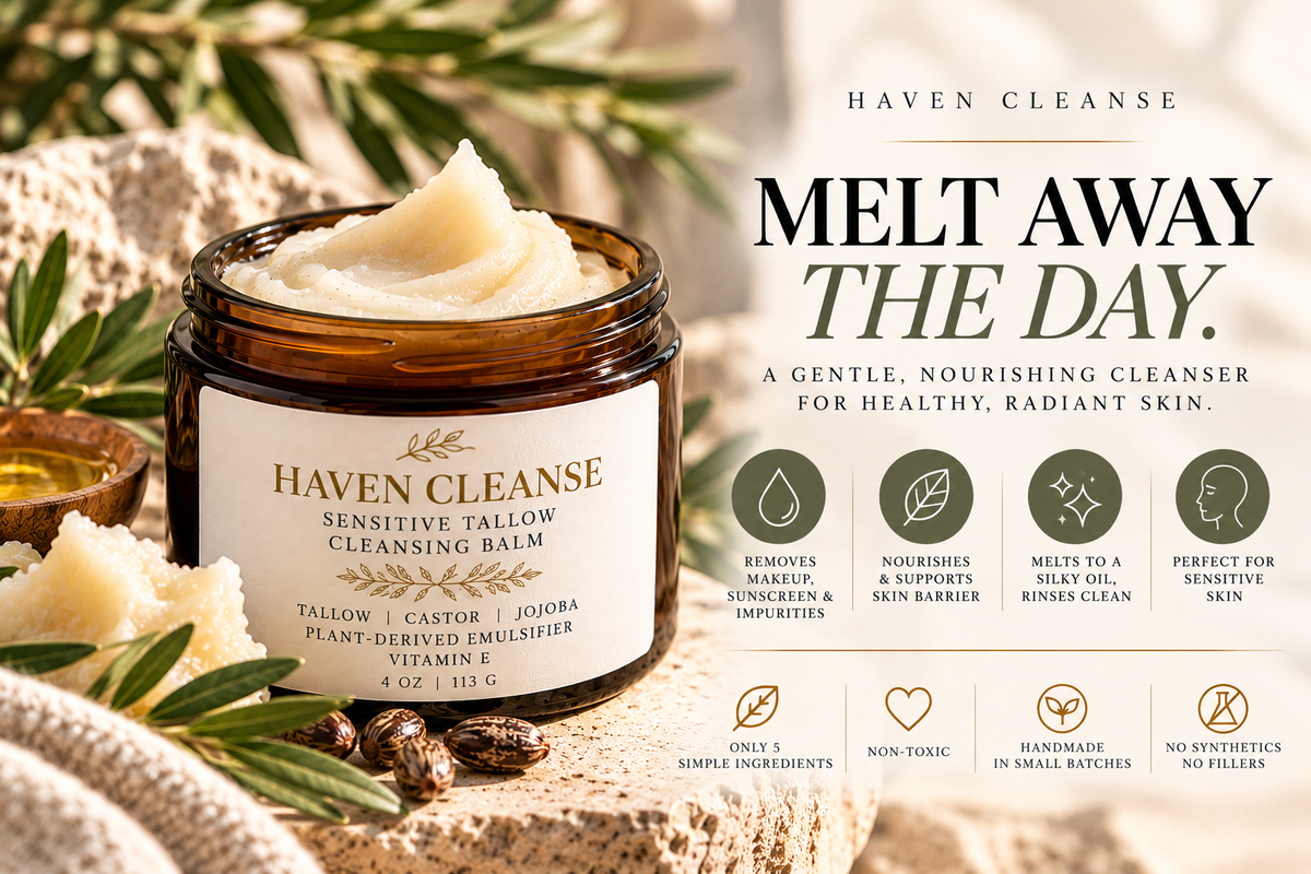 HAVEN CLEANSE Sensitive Tallow Facial Cleansing Balm