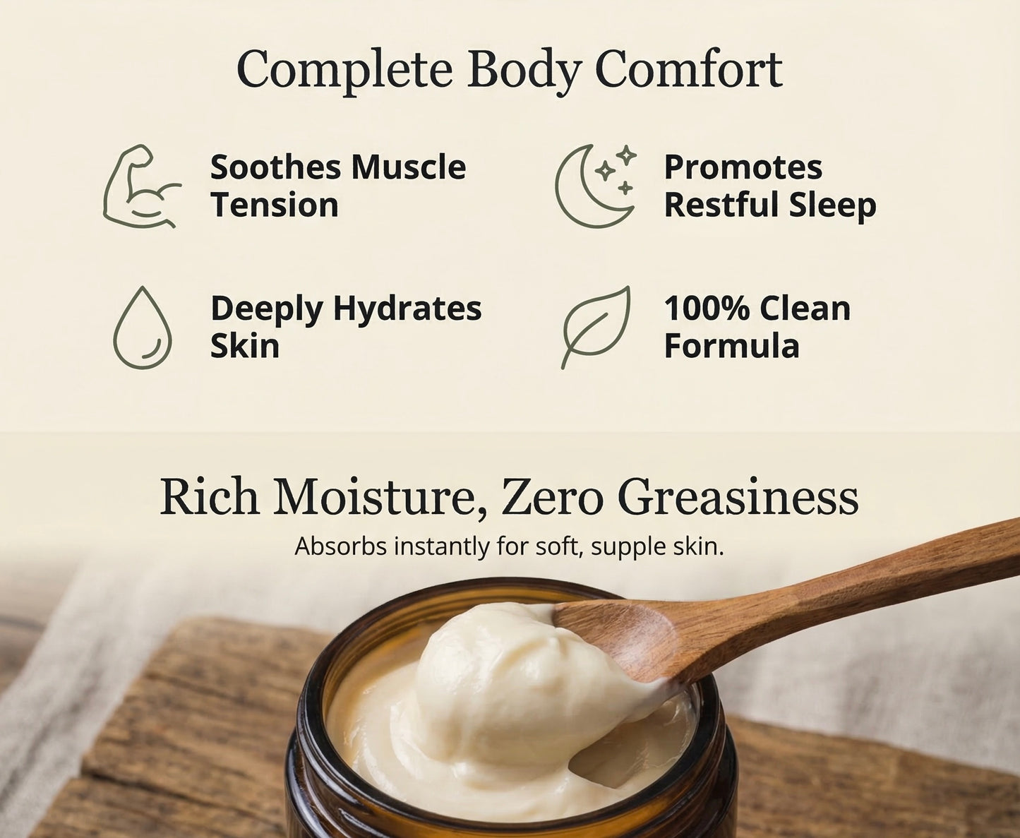Magnesium Bliss Lotion – Relaxation & Deep Hydration | Grass-Fed Tallow, Shea Butter, Magnesium Chloride, and Essential Oils | Non-Toxic, Small-Batch, Natural Skincare (4 oz)