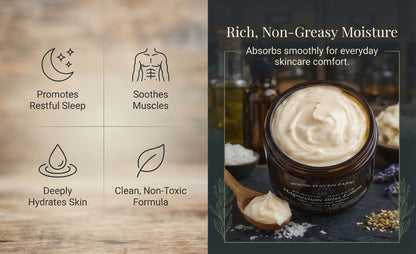 Magnesium Bliss Lotion – Relaxation & Deep Hydration | Grass-Fed Tallow, Shea Butter, Magnesium Chloride, and Essential Oils | Non-Toxic, Small-Batch, Natural Skincare (4 oz)