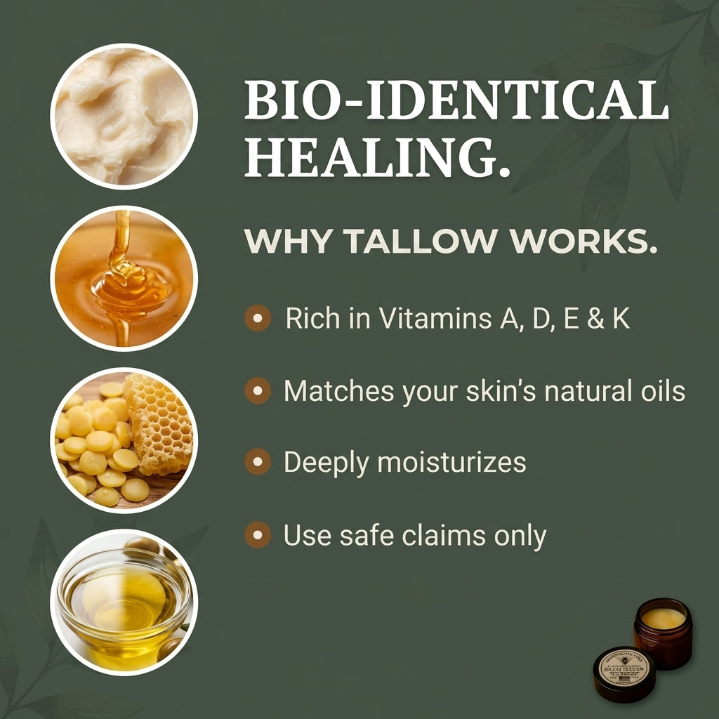 Balm Haven – 100% Grass-Fed Tallow and Manuka Honey Balm | All-Natural, Non-Toxic Moisturizer for Face, Body & Hands | Deeply Hydrating, Anti-Aging, and Soothing Skincare | Made in Small Batches
