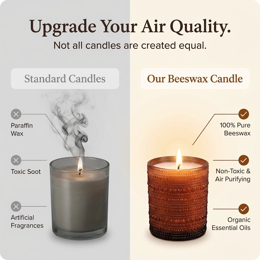 Sandalwood Pure Beeswax Candle