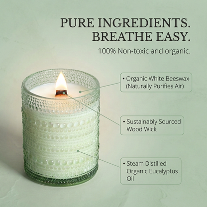 Eucalyptus Pure Beeswax Candle