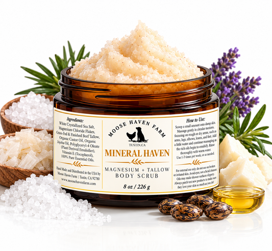 MINERAL HAVEN Magnesium + Tallow Body Scrub & Cleansing Polish