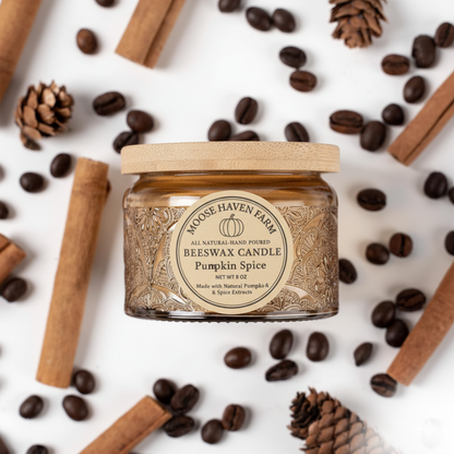 Pumpkin Spice Pure Beeswax Candle