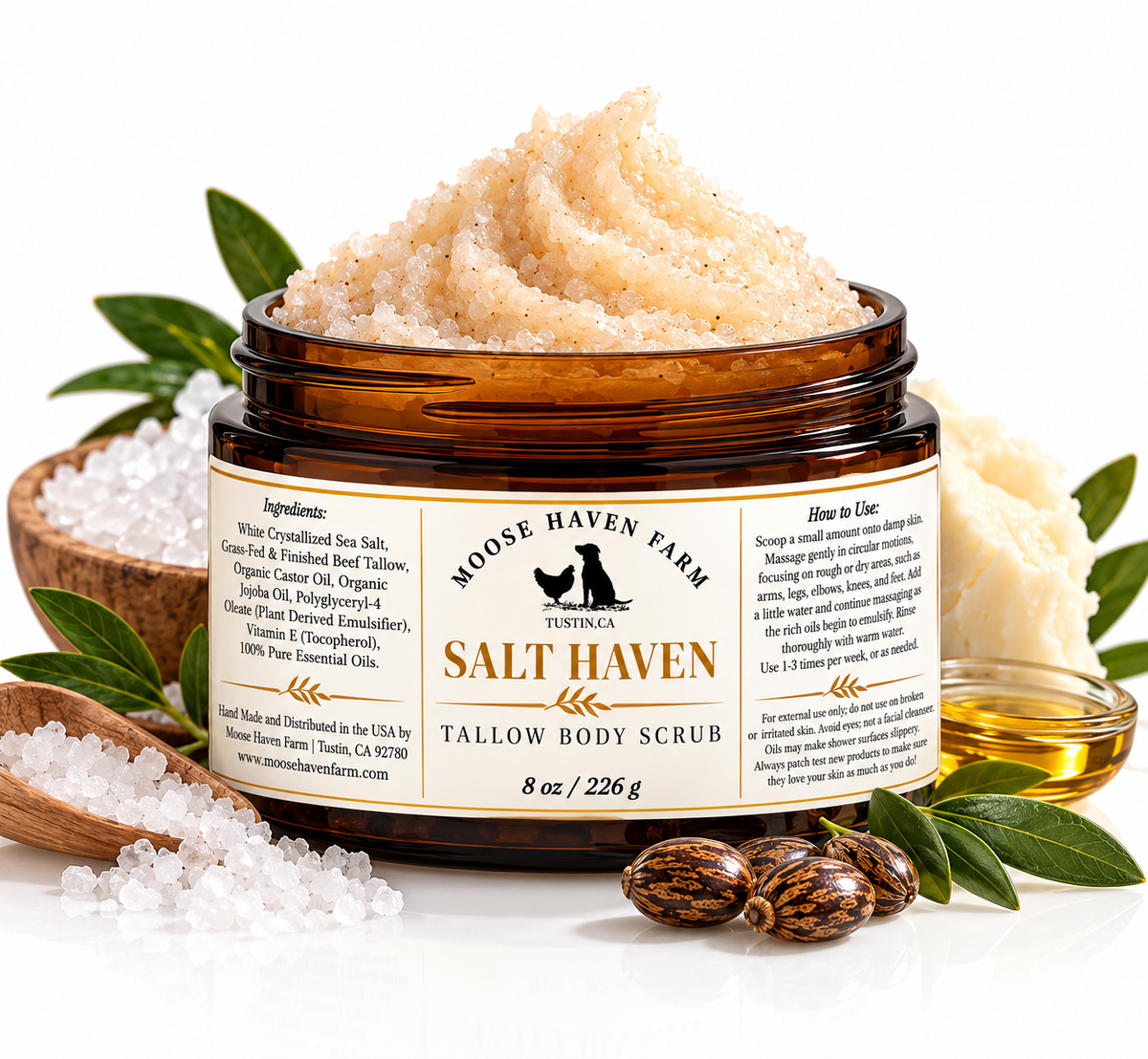 Salt Haven tallow body scrub